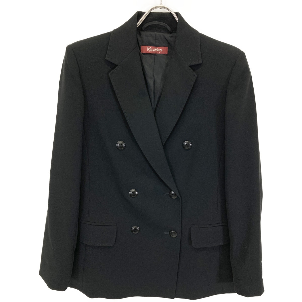 マックスマーラスタジオ ブラック ダブルテーラードジャケット 40