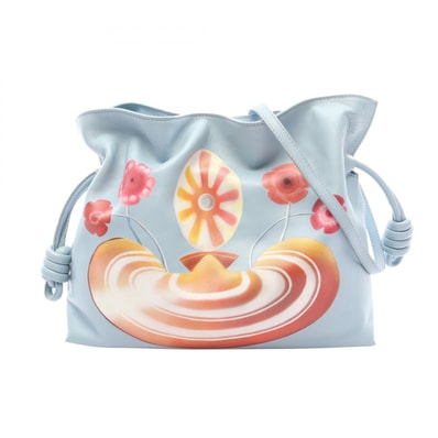 ロエベ LOEWE × Maruja Mallo フラメンコクラッチ ミディアム ショルダーバッグ バッグ レザー レディース ブルー系 / マルチカラー 【中古】