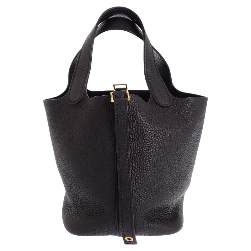エルメス HERMES ピコタンロック PM ハンドバッグ トリヨンクレマンス ブラック ゴールド金具 レディース【中古】【ABランク】