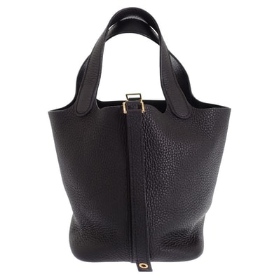 エルメス HERMES ピコタンロック PM ハンドバッグ トリヨンクレマンス ブラック ゴールド金具 レディース【中古】【ABランク】