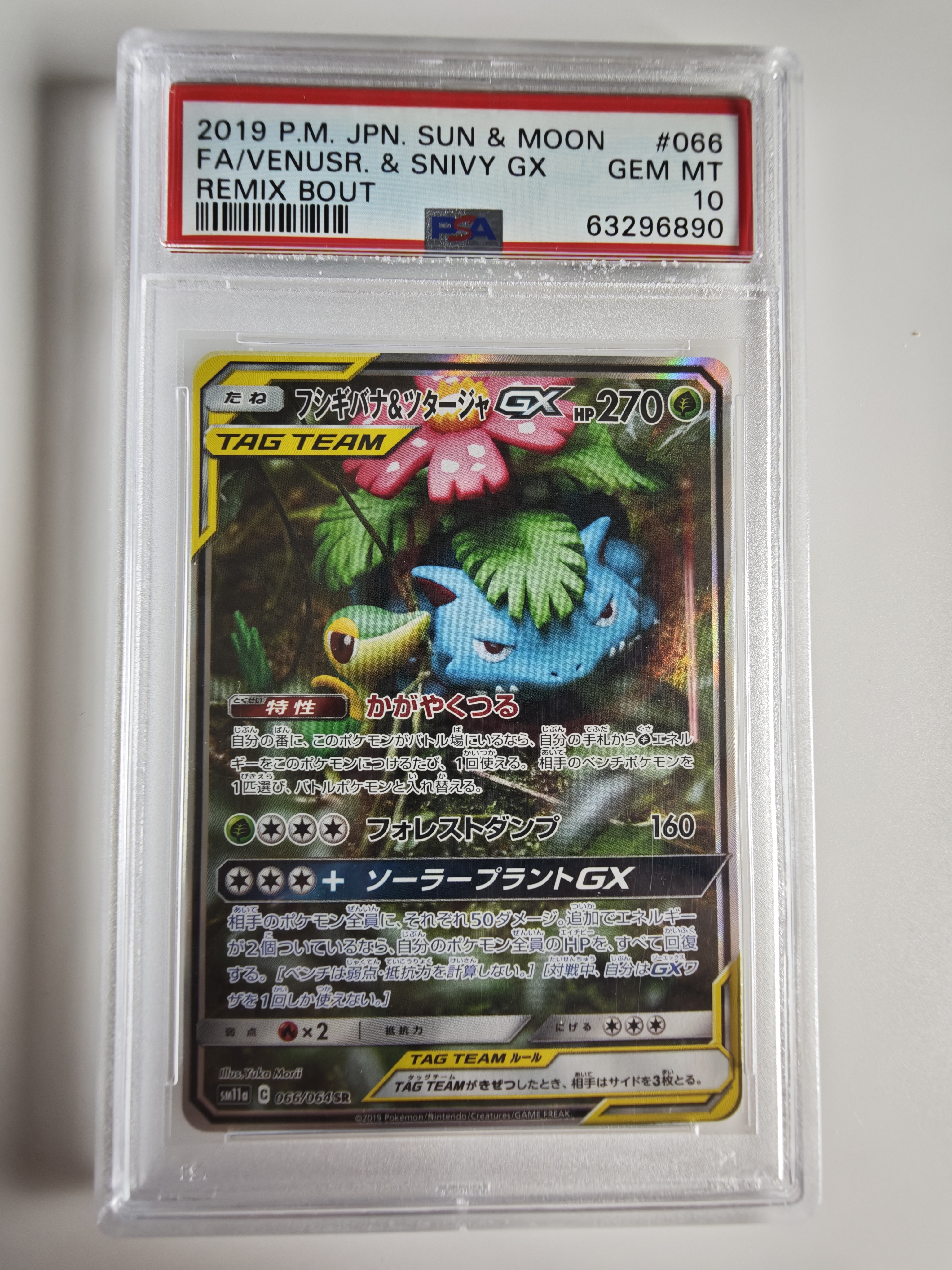 フシギバナ&ツタージャGX SR: SA[SM11a 066/064](強化拡張パック「リミックスバウト」)
