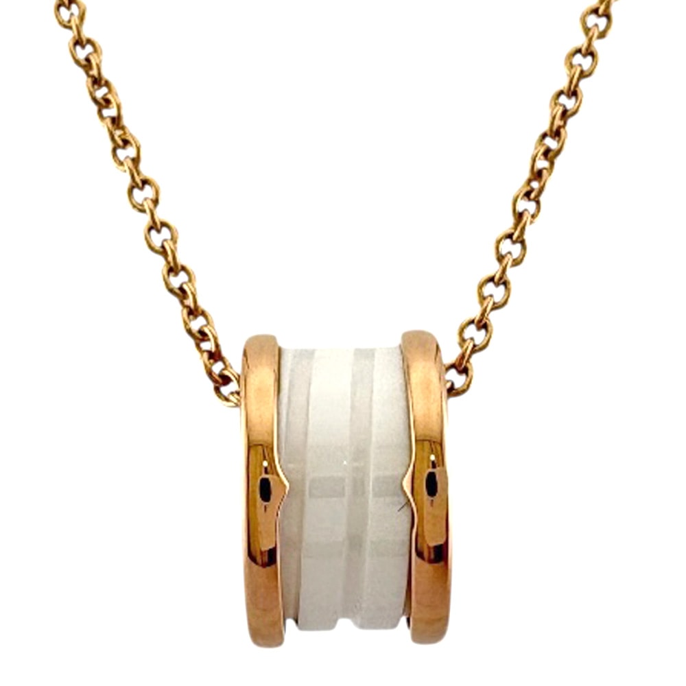 ブルガリ B-ZERO.1 ビーゼロワン ネックレス 18金 K18ピンクゴールド ユニセックス BVLGARI 中古