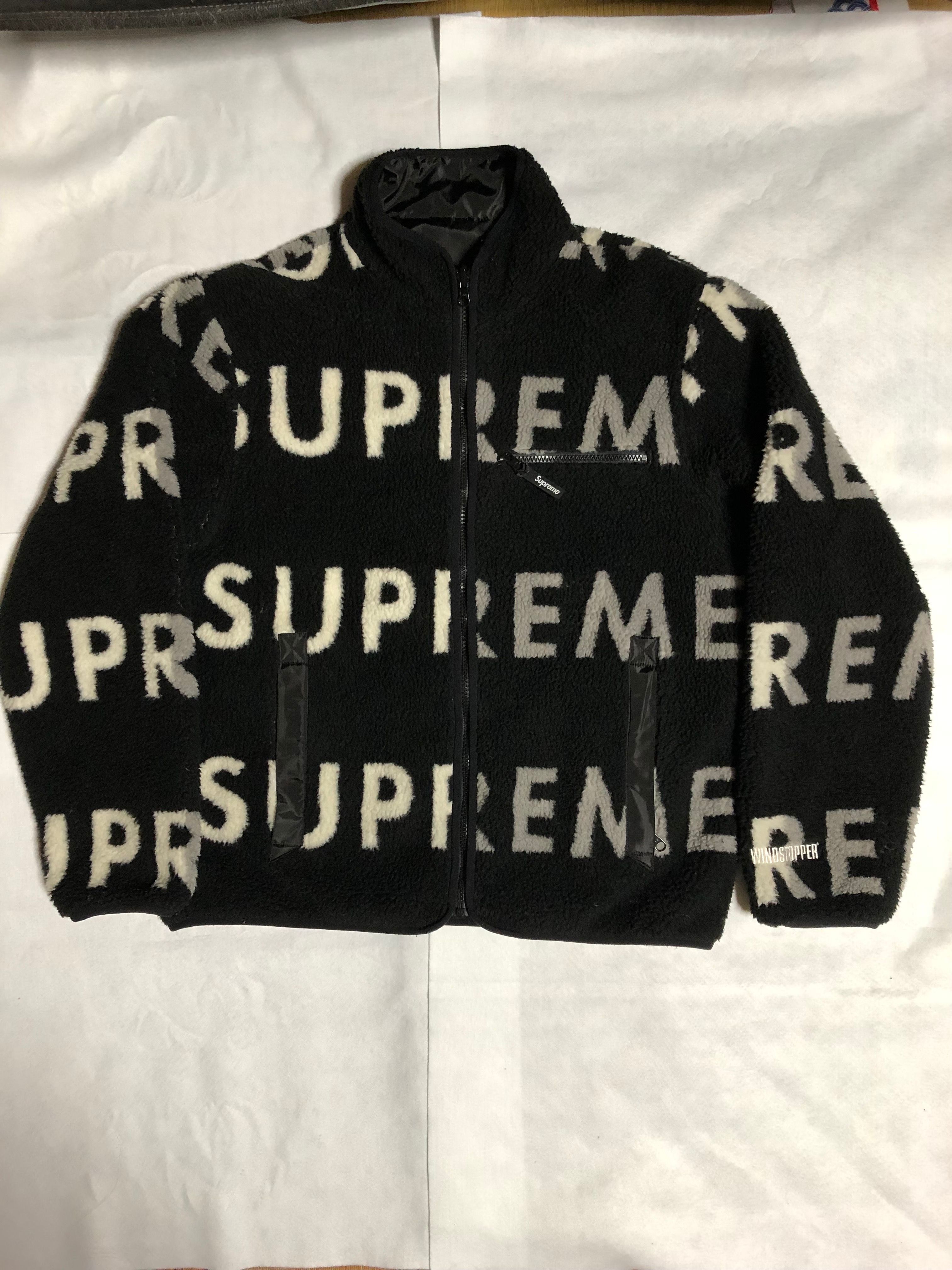 Supreme Reversible Logo Fleece Jacket 