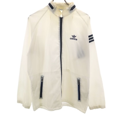 adidas アディダス 70s ヴィンテージ デサント ナイロンジャケット アイボリー