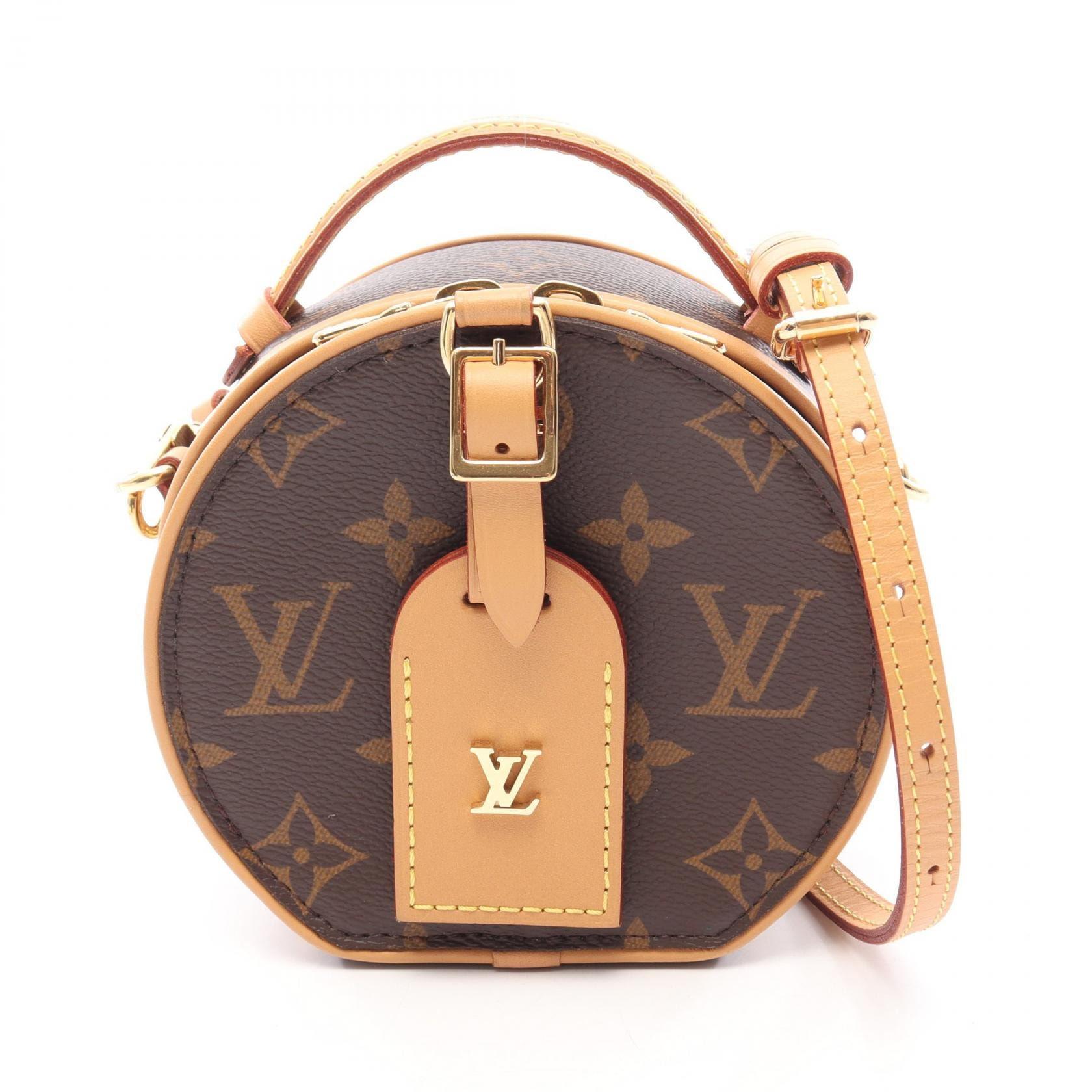 ルイ・ヴィトン LOUIS VUITTON ミニ ボワット シャポー モノグラム 2WAY ハンドバッグ バッグ PVCコーティングキャンバス レザー レディース ブラウン系 M44699 【中古】