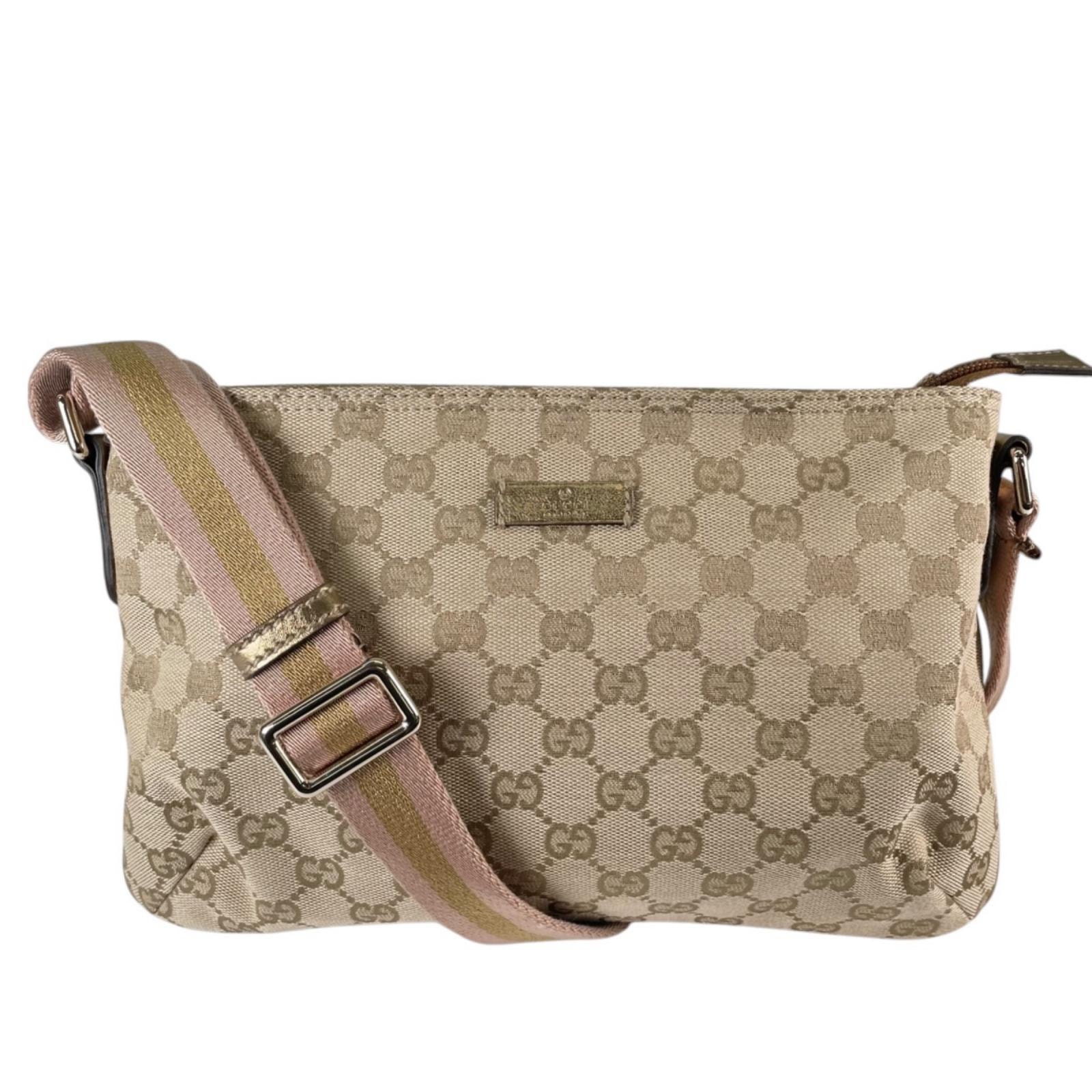グッチ GGキャンバス ショルダーバッグ GGキャンバス 189749 ベージュ レディース GUCCI  中古