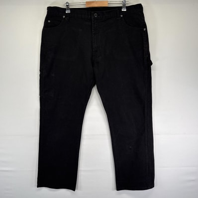 古着 ディッキーズ Dickies ワークパンツ ダック地 ペインター スパナポケット ハンマーループ w40 L32 ブラック メンズ