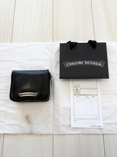 美品!値下げ交渉可能 / 正規品!CHROME HEARTS クロムハーツ スクエアジップビル ウォレット 財布