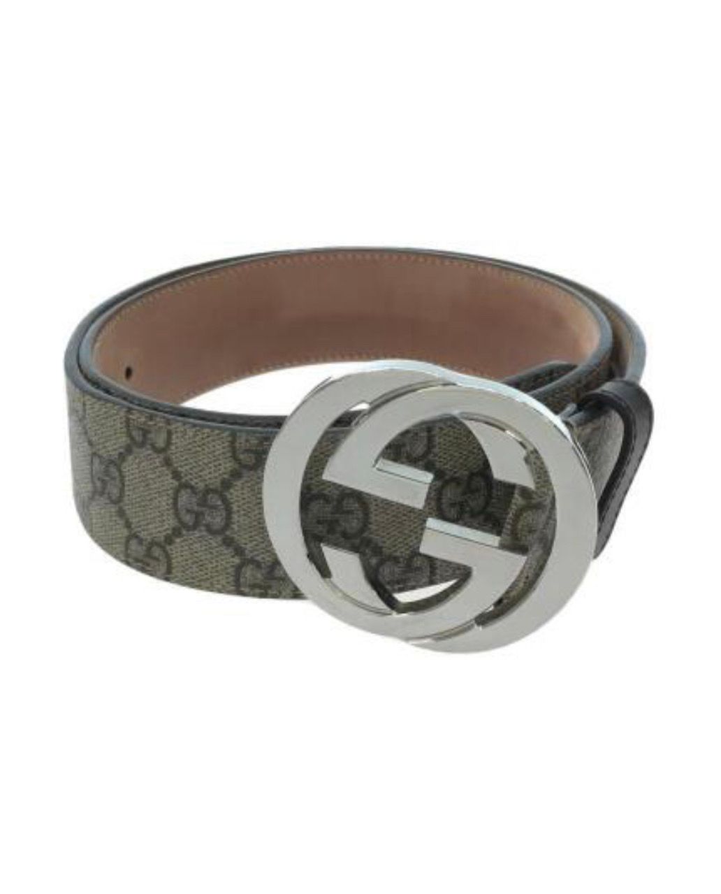 GUCCI GG Supreme Belt With G Buckle "Beige/Ebony"