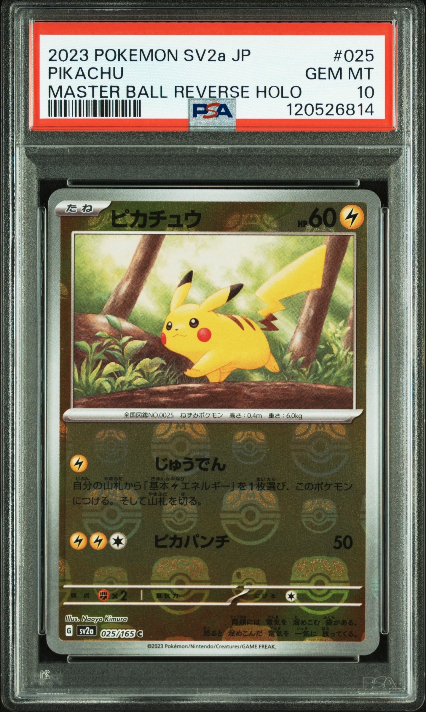 ピカチュウ C: マスターボールミラー (マスボピカチュウ) [SV2a 025/165](強化拡張パック「ポケモンカード151」)