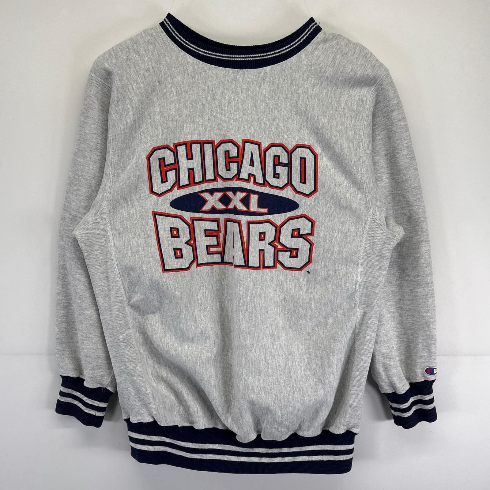 古着 90's/90年代 チャンピオン Champion USA製 スウェット 大きいサイズ リバースウィーブ 3段プリント XL グレー系 メンズ