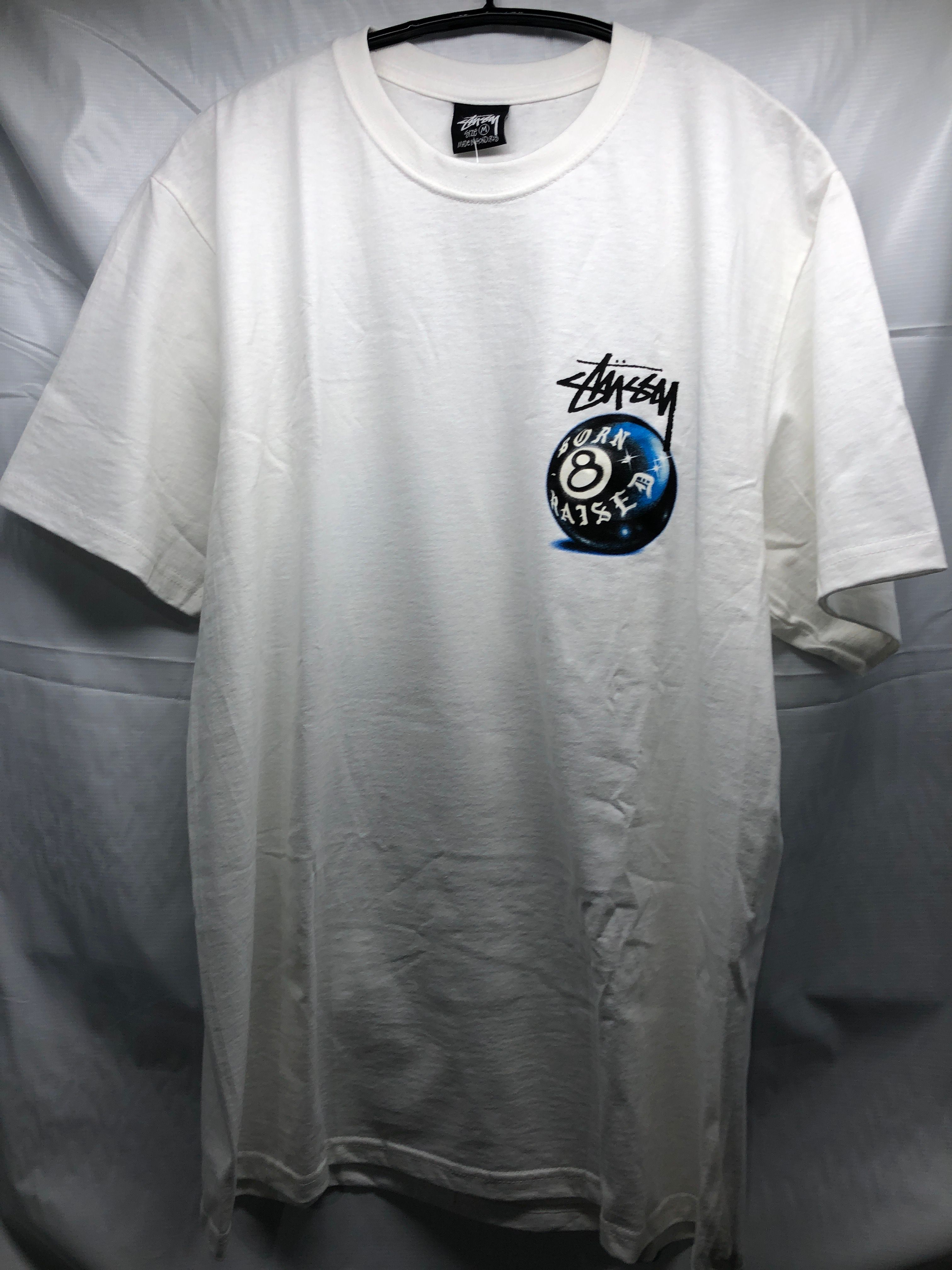 Stussy Born x Raised 8 Ball Tee "White"