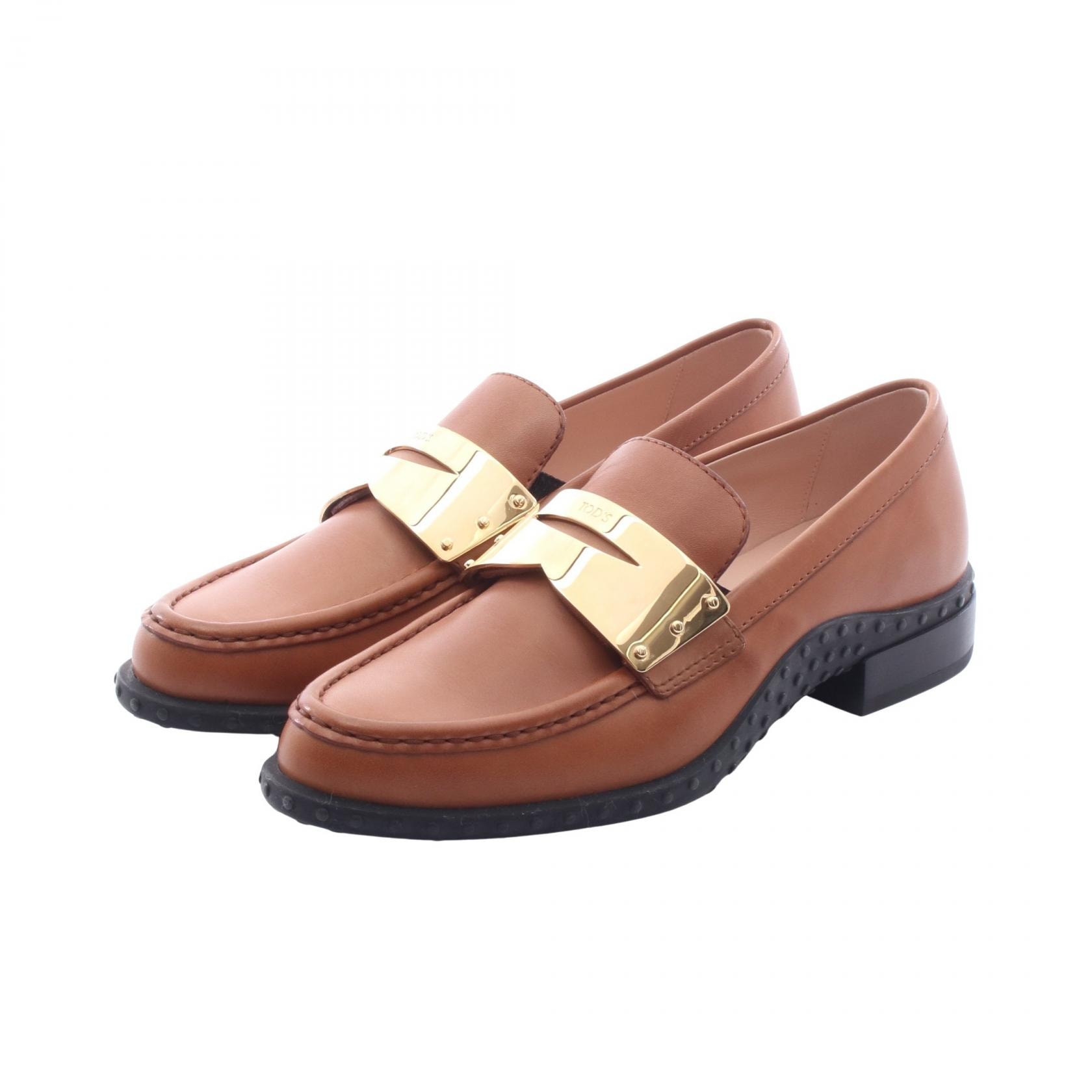 トッズ TOD'S ローファー 靴 レザー レディース ブラウン系 【中古】