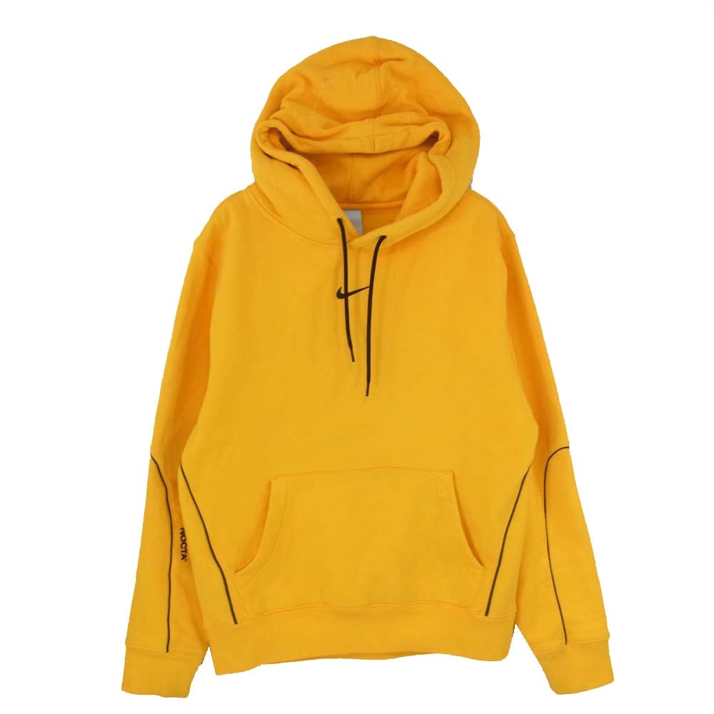 NIKE ナイキ 20AW DA3920-739 × DRAKE NOCTA ドレイク ノクタ Hoodie ロゴ刺繍 プルオーバーパーカー フーディ イエロー系 S【中古】