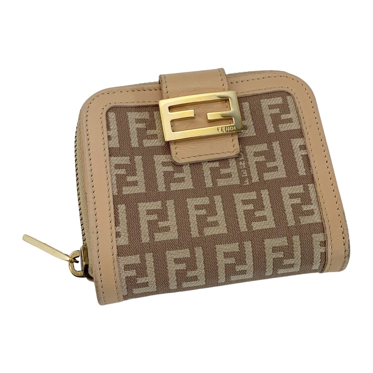 FENDI フェンディ ズッキーノ ライトピンク 2つ折り財布
