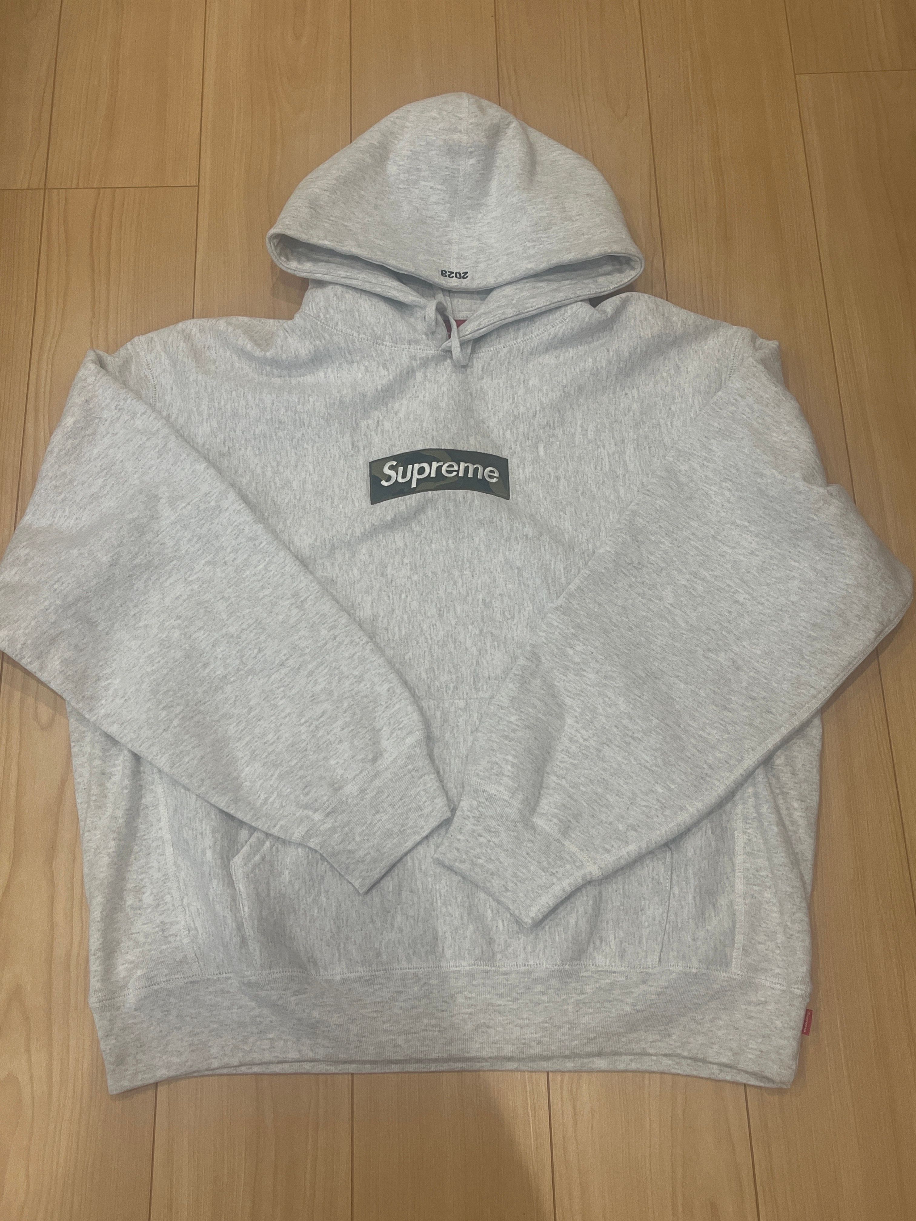 Supreme Box Logo Hooded Sweatshirt "Ash Grey" (23FW)
