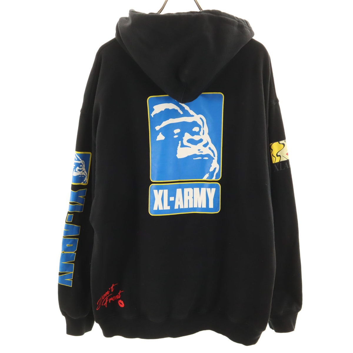 XLARGE エクストララージ バックロゴ XL-ARMY 長袖 スウェットパーカー L ブラック