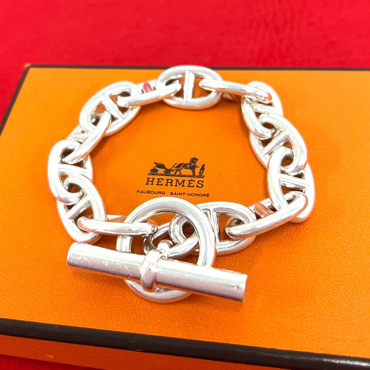 HERMES エルメス シェーヌダンクル TGM 13コマ ブレスレット シルバー925 ブレスレット シルバー
 58253