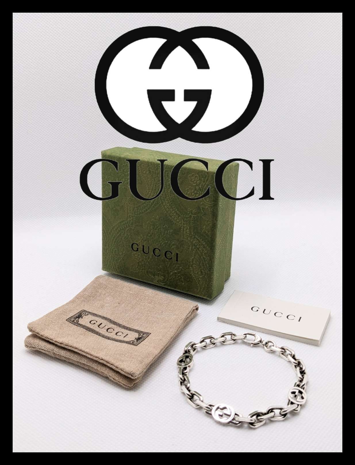 GUCCI Silver Bracelet With Interlocking G
