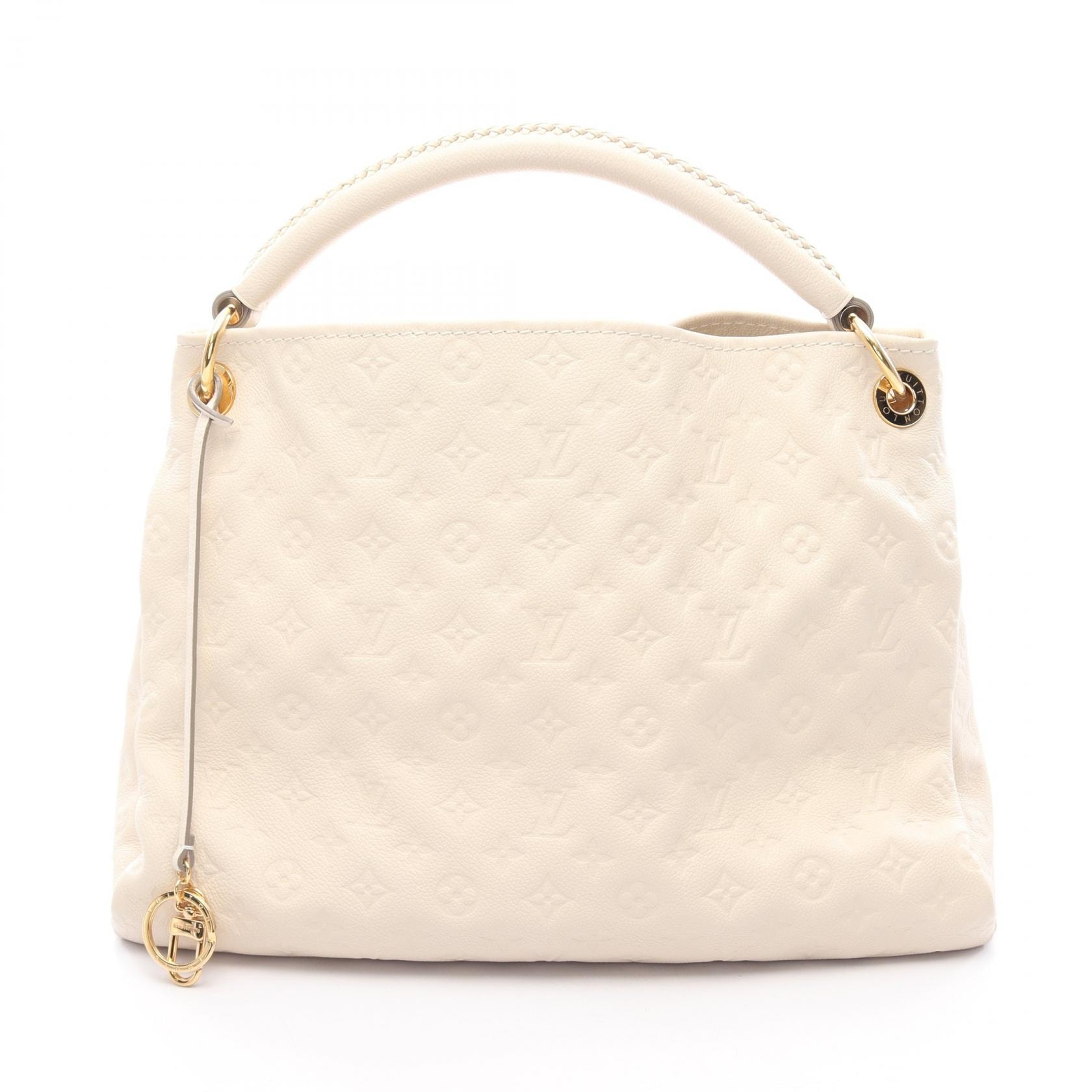 ルイ・ヴィトン LOUIS VUITTON アーツィーMM ネージュ ショルダーバッグ バッグ レザー モノグラム・アンプラント レディース ホワイト系 M93449 【中古】