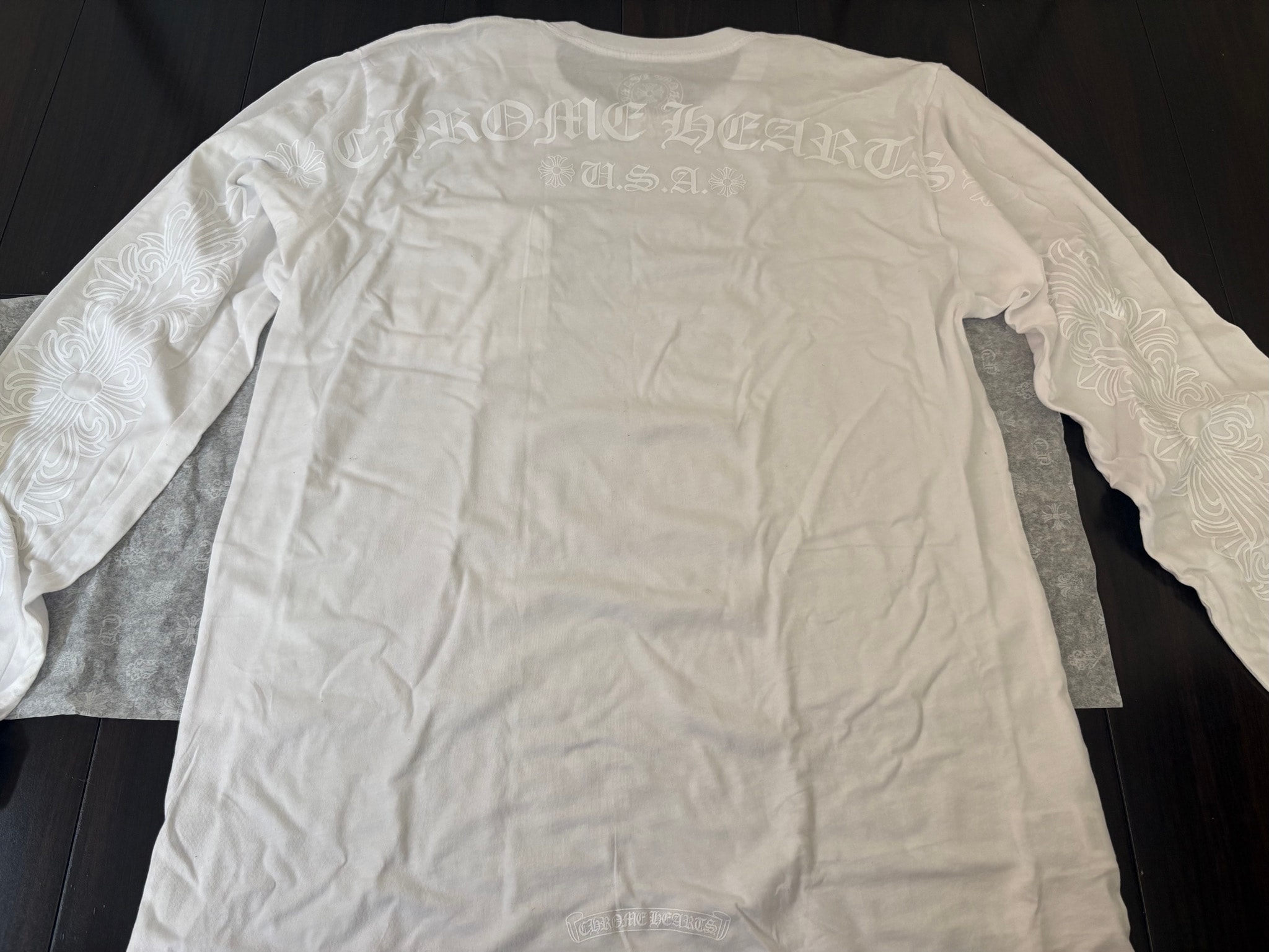 Chrome Hearts L/S Pocket Crew "White"