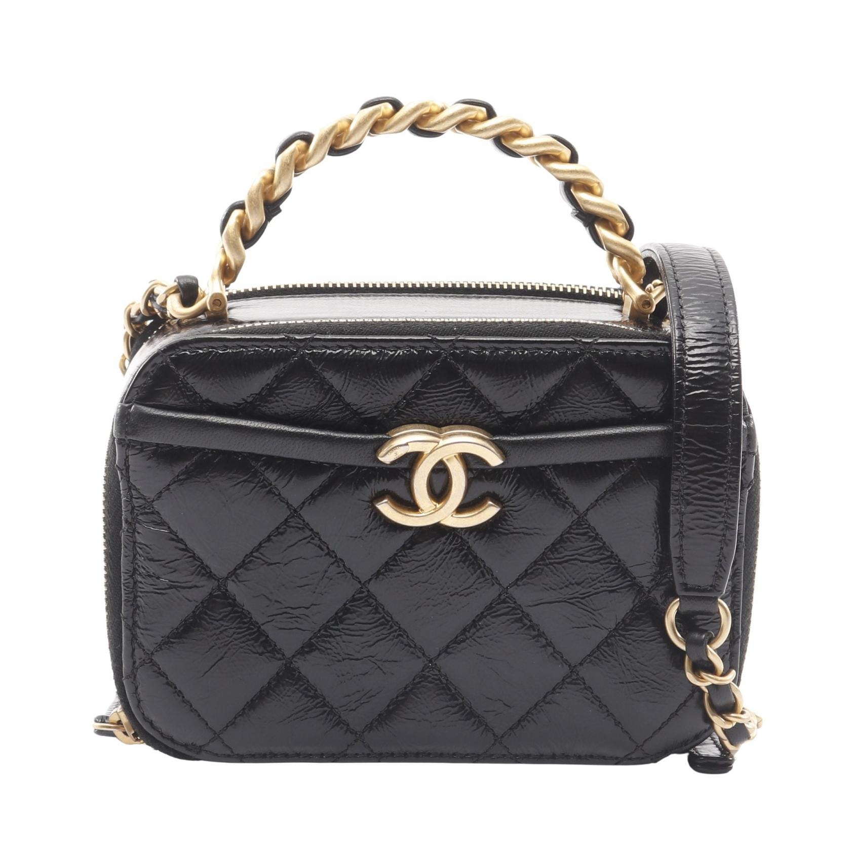 シャネル CHANEL マトラッセ ショルダーバッグ バッグ レザー レディース ブラック系 AS2178 【中古】