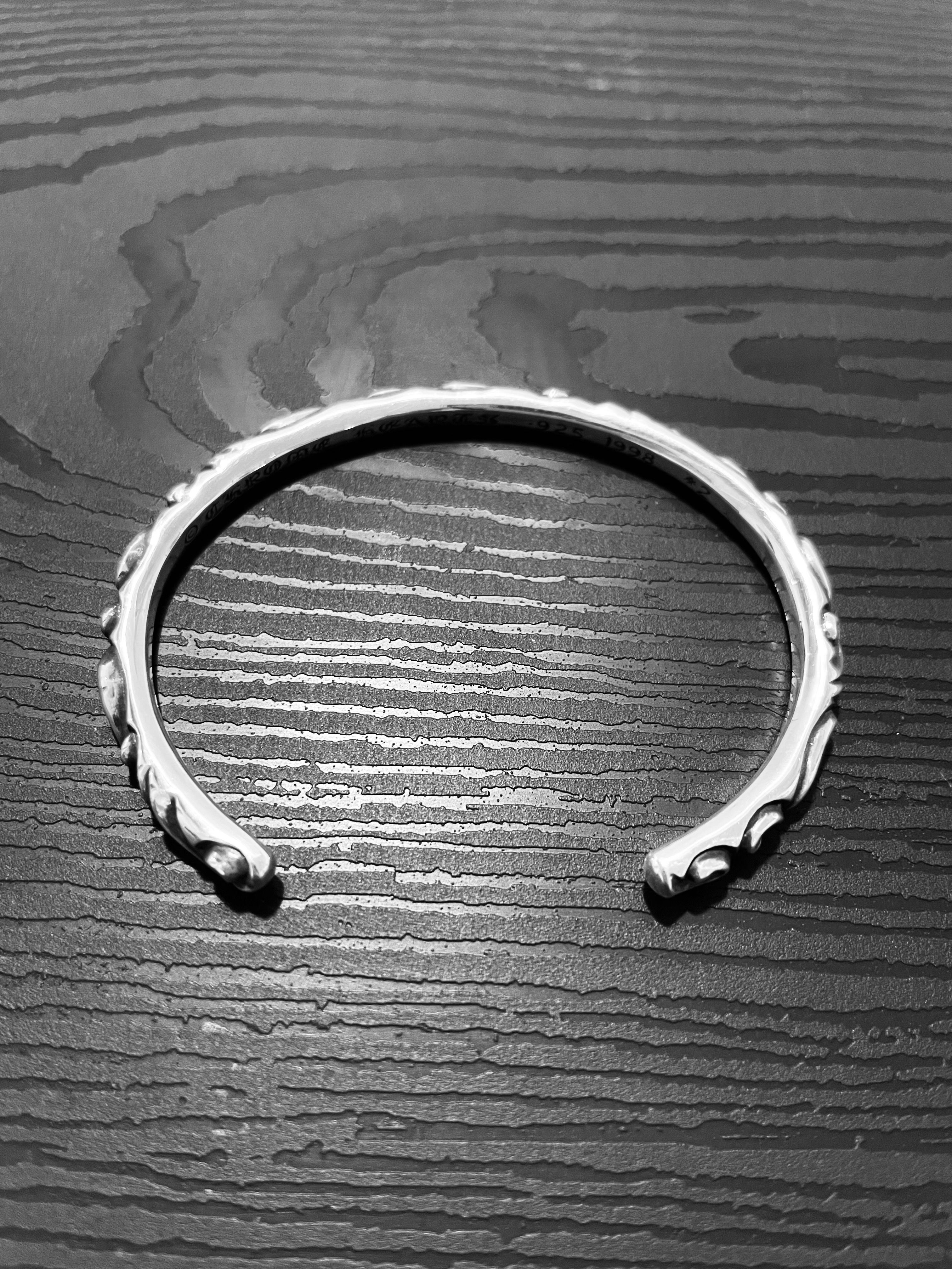Chrome Hearts Scroll Band Bangle "Silver"