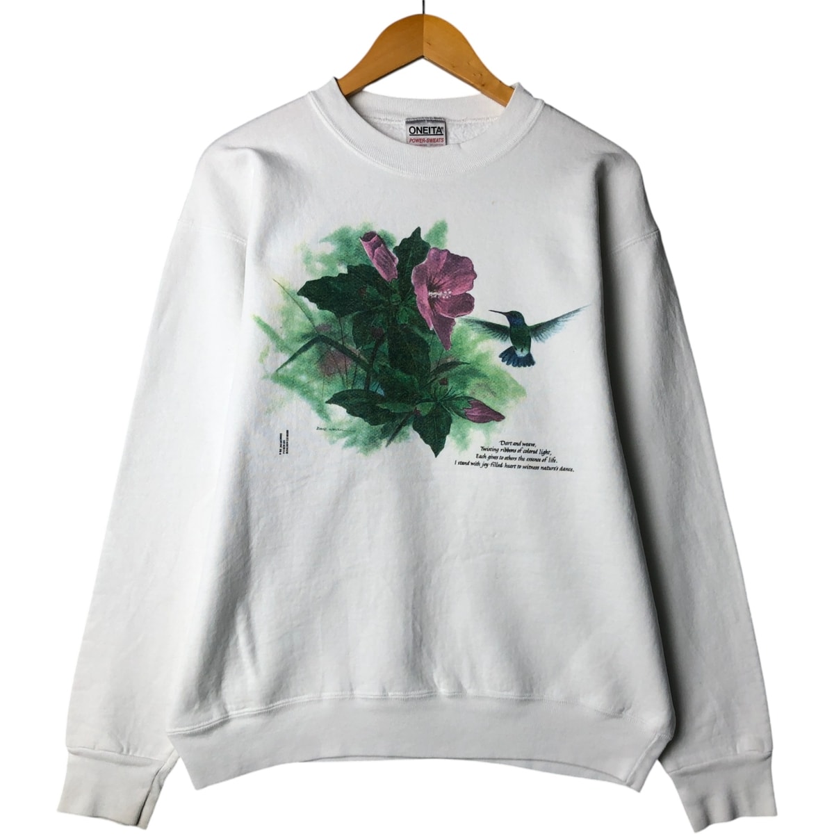 古着 90年代 オニータ ONEITA David Wenzel デヴィッドウェンゼル アート プリントスウェットシャツ トレーナー USA製 メンズL相当 ヴィンテージ/eaa568330