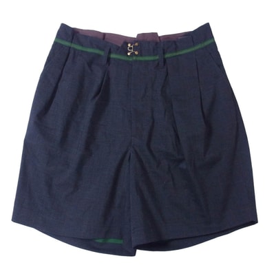 kolor カラー ショートパンツ 23SS 23SCM-P02101 タック ショーツ ショートパンツ ダークネイビー系 2【中古】