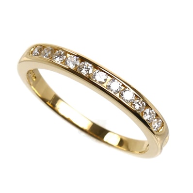 TIFFANY&Co. ティファニー K18YG イエローゴールド チャネルセッティング リング・指輪 ダイヤモンド 11.5号 2.7g レディース【中古】