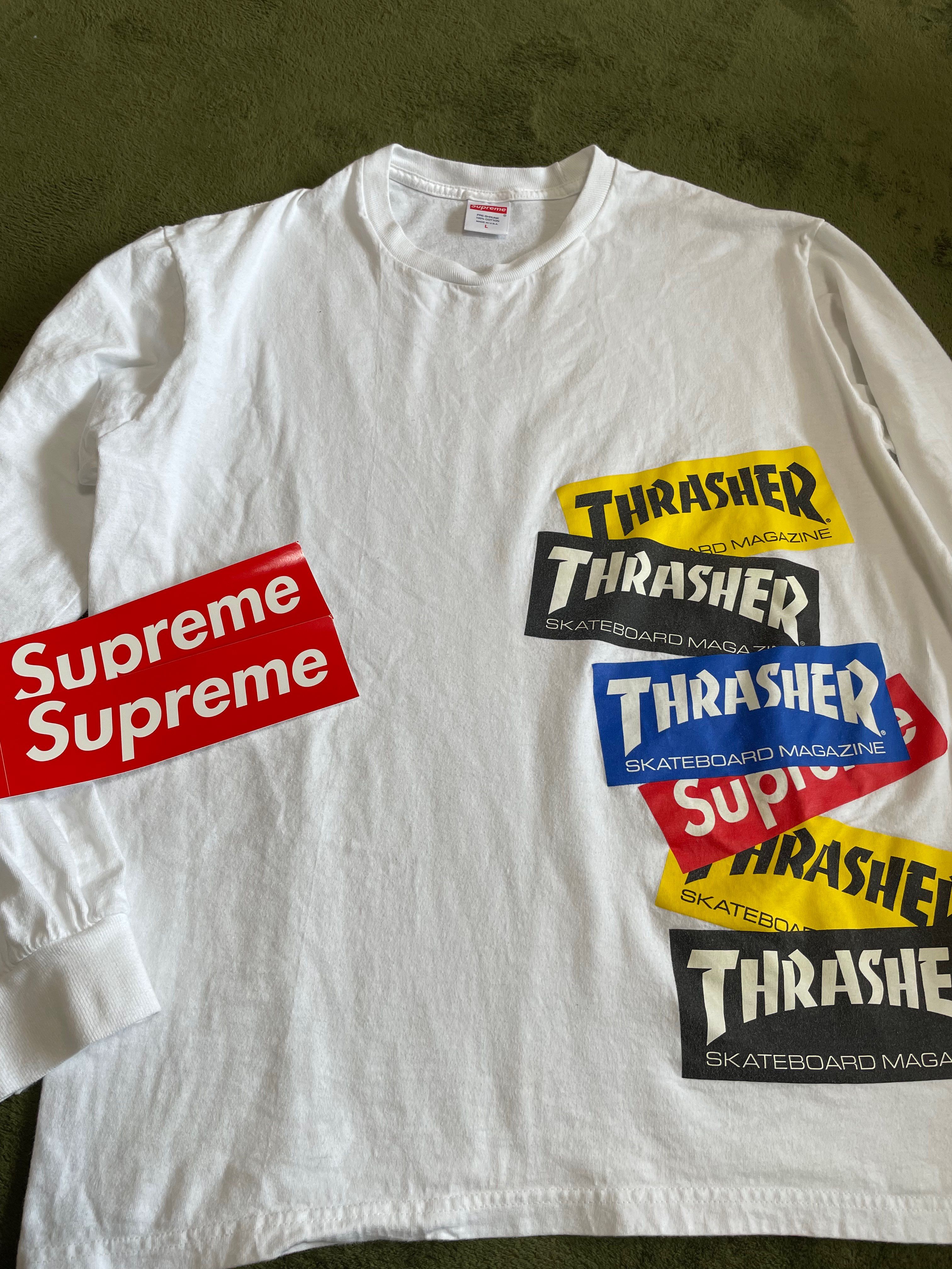 Supreme / Thrasher® Multi Logo L/S Tee "Ash Grey"