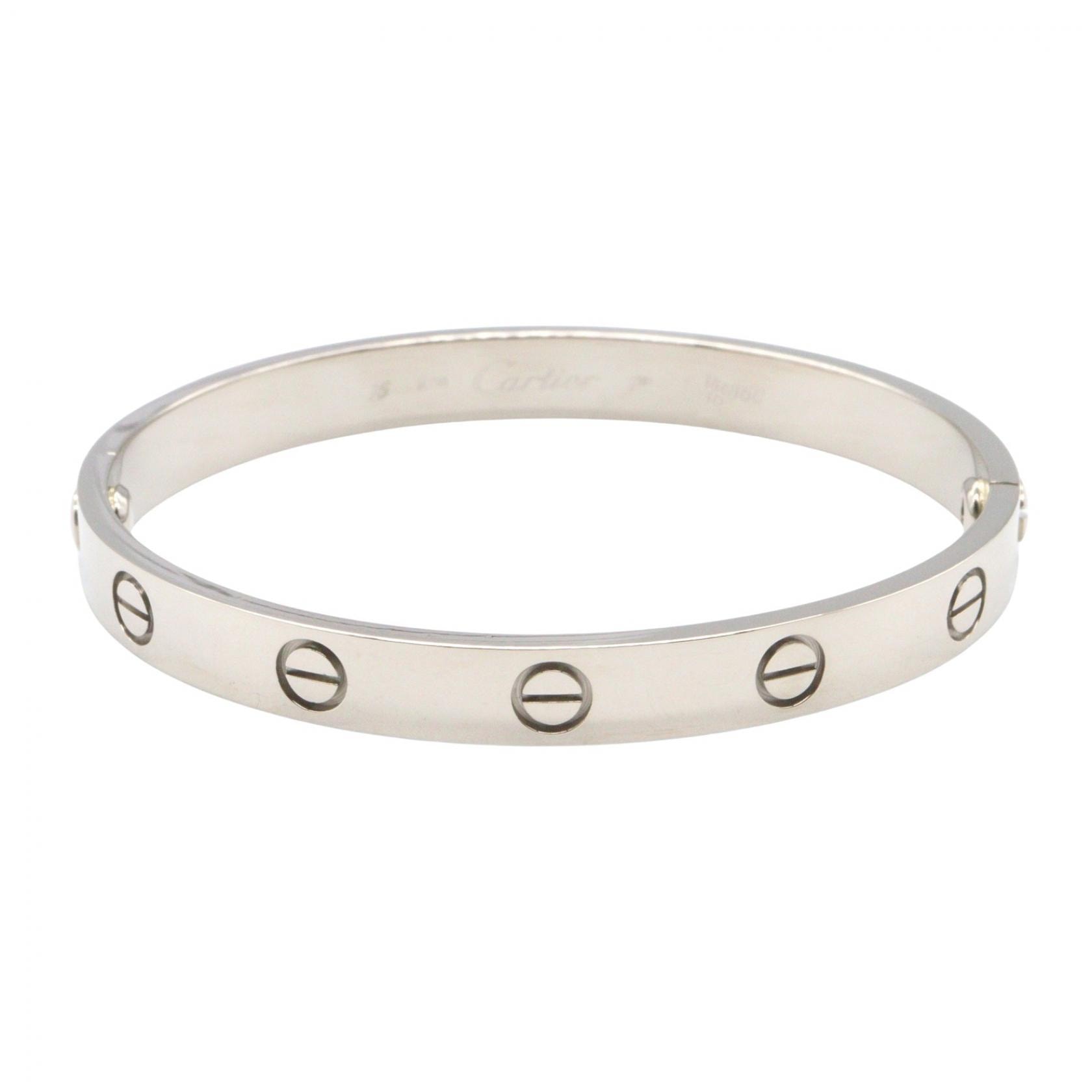 カルティエ CARTIER ラブブレス ブレスレット アクセサリー K18WG(ホワイトゴールド) レディース シルバー系 B6005600 【中古】