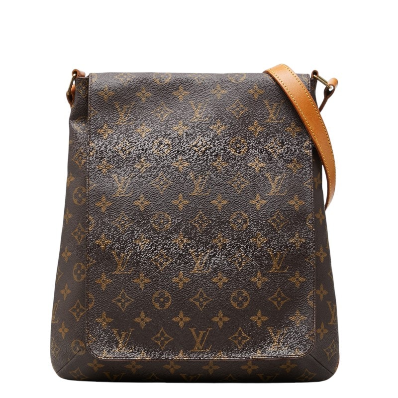 ルイ ヴィトン モノグラム ミュゼット 斜め掛け ショルダーバッグ M51256 ブラウン PVC レザー レディース LOUIS VUITTON 【中古】