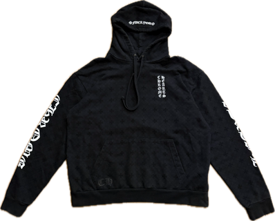 Chrome Hearts CH Plus All Over Print Horseshoe Hoodie "Black"