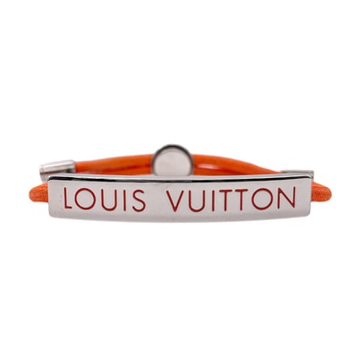 LOUIS VUITTON ルイヴィトン LV スペース ブレスレット ロゴ M69310 メタル オレンジ DP0210 レディース 【中古】