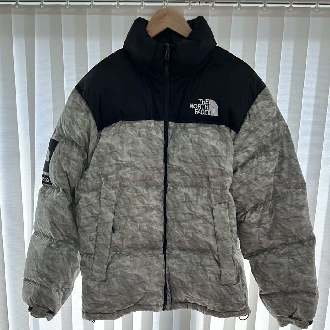 Supreme x The North Face Nuptse Jacket "White Paper Print"