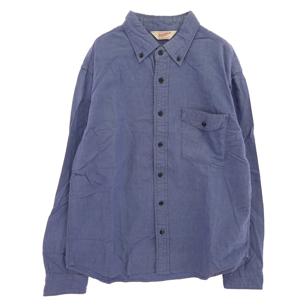 TENDERLOIN テンダーロイン 長袖シャツ T-CHAMBLEY SHT BD ボタンダウン 長袖 シャンブレーシャツ ライトブルー系 M【中古】