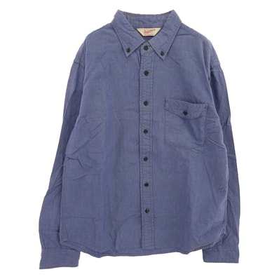 TENDERLOIN テンダーロイン 長袖シャツ T-CHAMBLEY SHT BD ボタンダウン 長袖 シャンブレーシャツ ライトブルー系 M【中古】