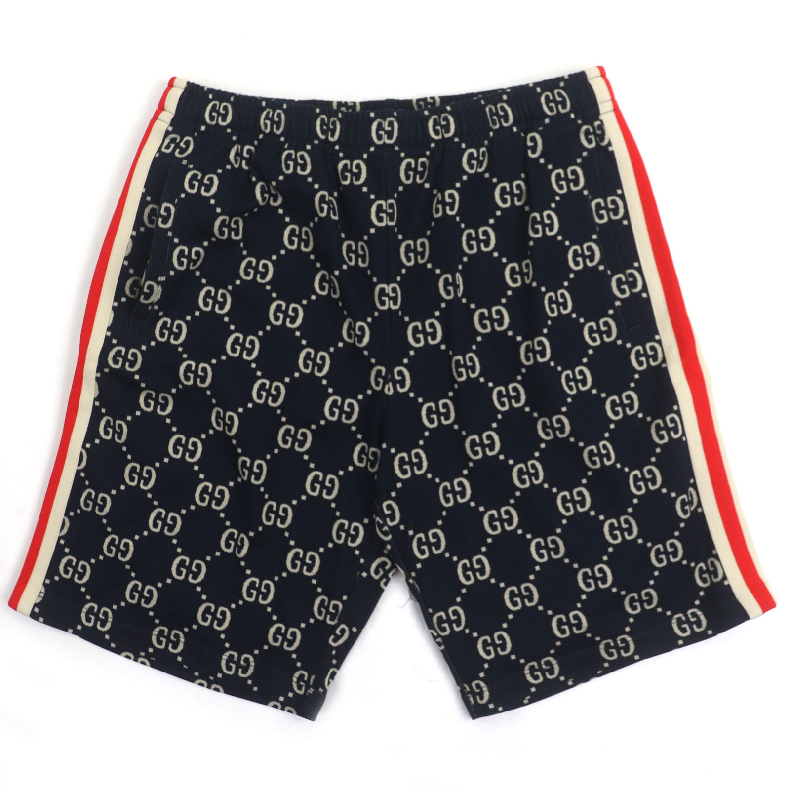 極美品 グッチ ショートパンツ ネイビー メンズ L 474632