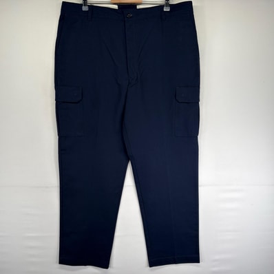 古着 レッドキャップ RED KAP パンツ フラップポケット ジッパーフライ センタープレス カーゴパンツ 40 ネイビー系 メンズ