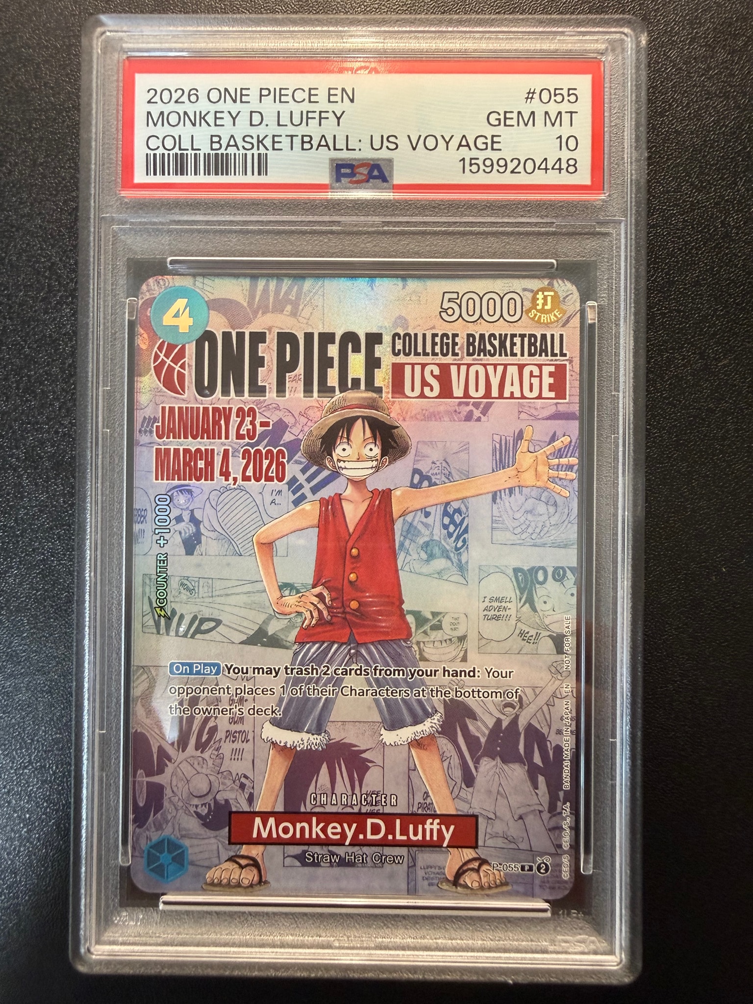 PSA10】モンキー・D・ルフィ：P (開封済) [P-055]【英語版