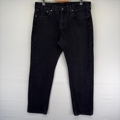 古着 リーバイス Levi's デニム パンツ 505 ジッパーフライ ストレート ジーパン ジーンズ w38 L34 ブラック系 メンズ
