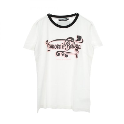 ドルチェアンドガッバーナ DOLCE & GABBANA プリント 半袖Tシャツ 衣料品 トップス コットン レディース ホワイト系 / ブラック系 / ピンク系 F8H32T 【中古】