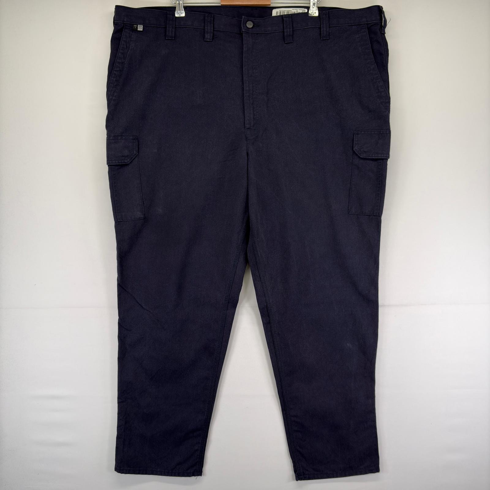 古着 カーハート Carhartt パンツ サイドポケット ジッパーフライ ワーク 作業着 ワンポイントロゴ w50 L32  ネイビー系 メンズ