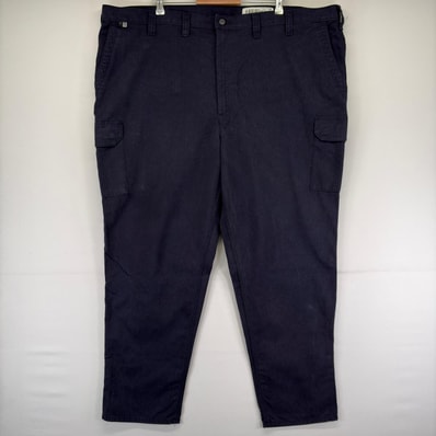 古着 カーハート Carhartt パンツ サイドポケット ジッパーフライ ワーク 作業着 ワンポイントロゴ w50 L32 ネイビー系 メンズ