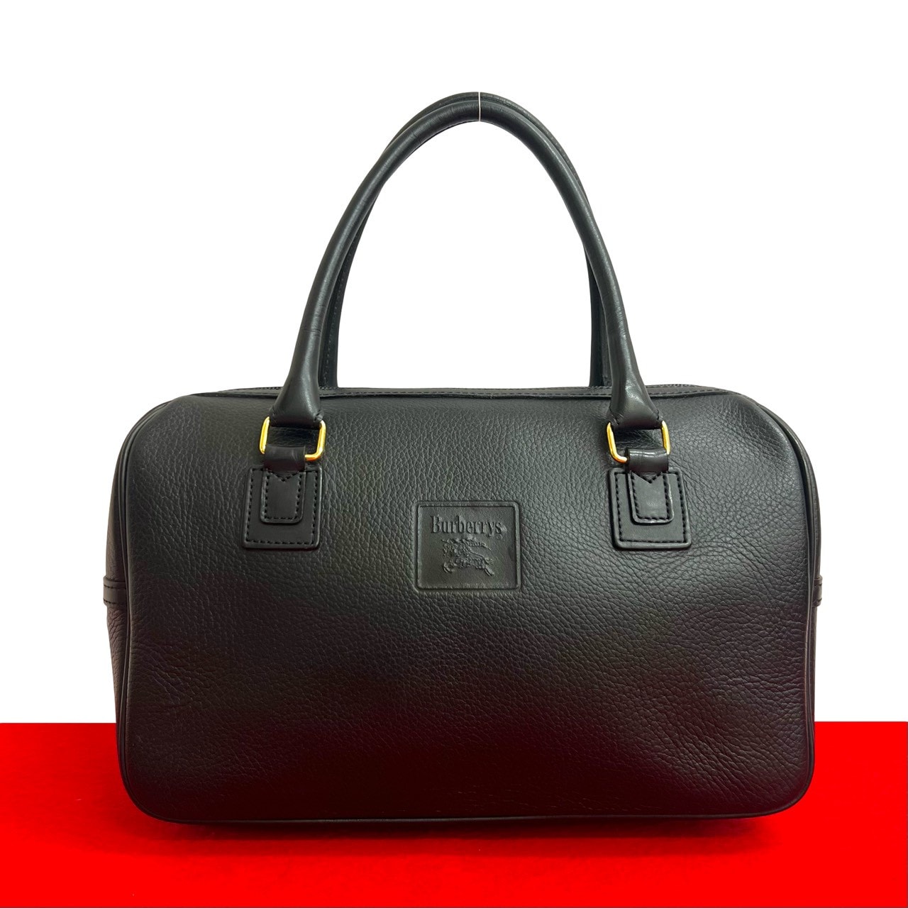 BURBERRY バーバリー シャドーホース ロゴ レザー ハンドバッグ ブラック
02130