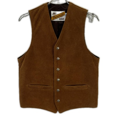 ショット Perfecto 7573 321USV ブラウン SUEDE MC VEST ベスト S