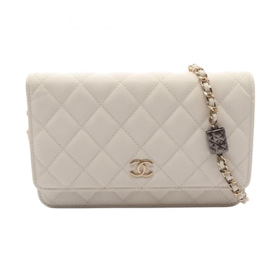 シャネル CHANEL マトラッセ ショルダーバッグ バッグ キャビアスキン(グレインドカーフ) レディース ホワイト系 AP0250 【中古】