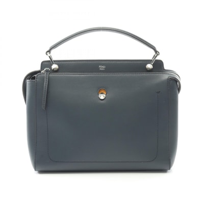 フェンディ FENDI DOT COM ドットコム ハンドバッグ バッグ レザー レディース ネイビー系 8BN293 【中古】