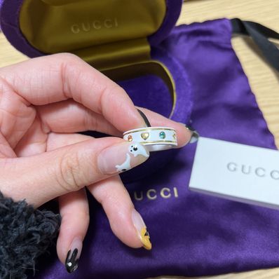 GUCCI Icon Ring With Gemstones "White"